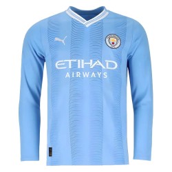 2023-2024 Man City Long Sleeve Home Shirt