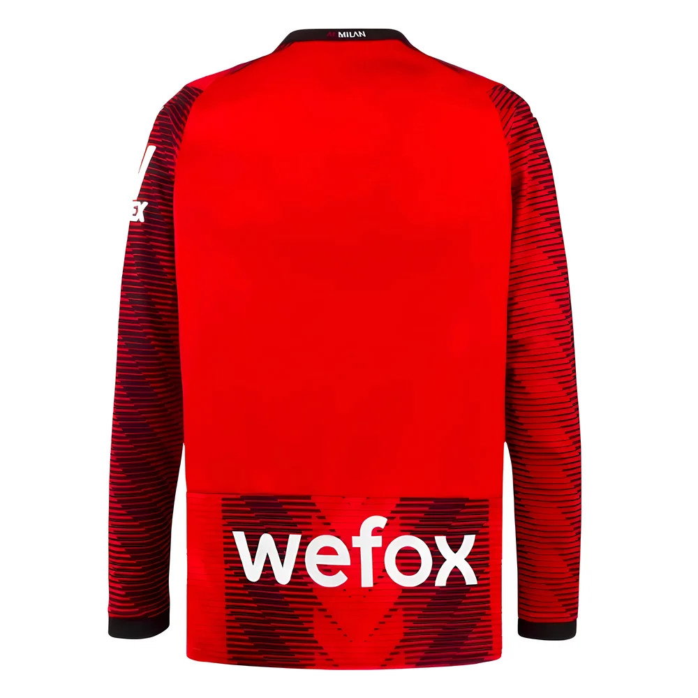 2023-2024 AC Milan Long Sleeve Home Shirt
