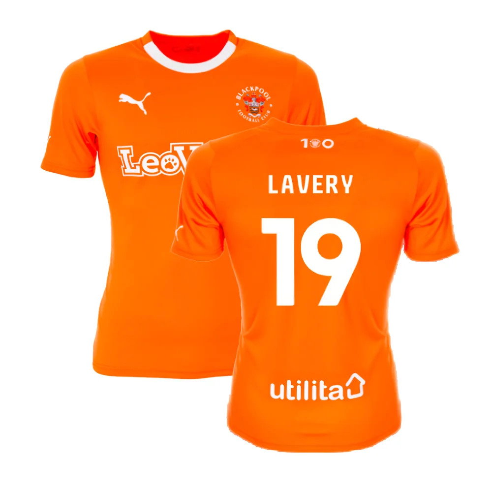 2023-2024 Blackpool Home Shirt (Lavery 19) 2023-2024 Blackpool Home Shirt (Lavery 19)