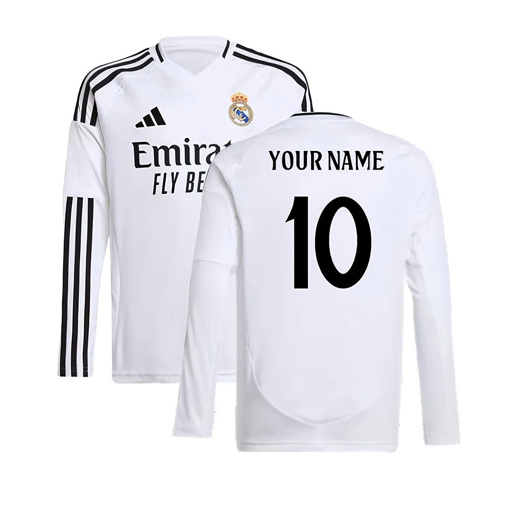 2024-2025 Real Madrid Long Sleeve Home Shirt