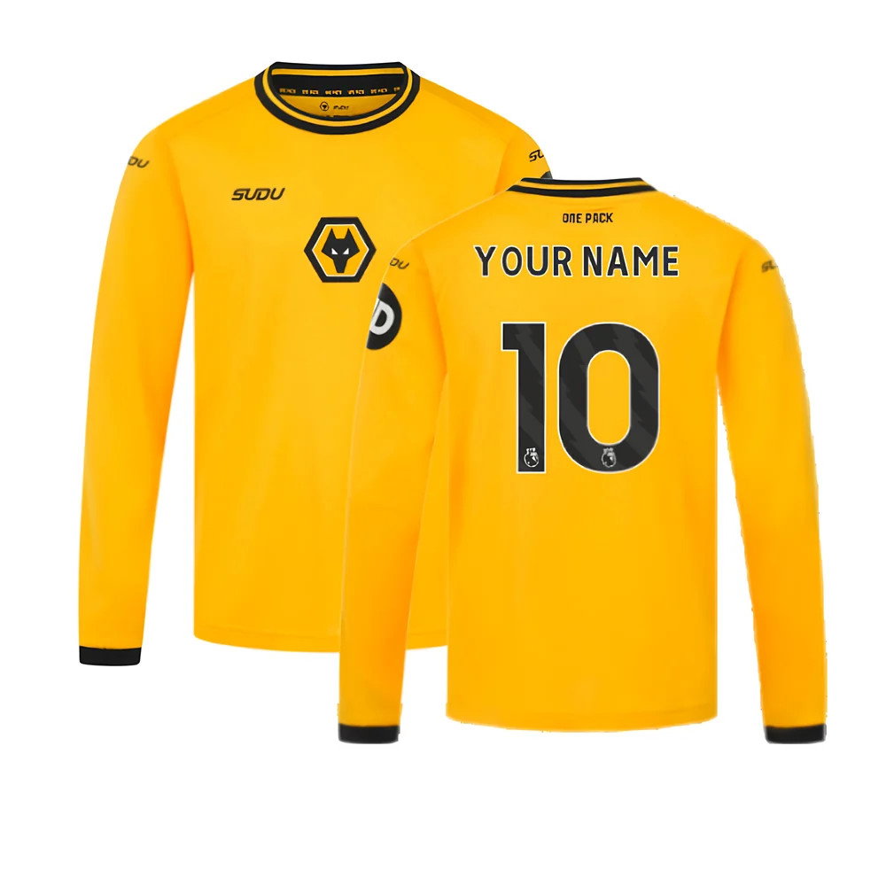 2024-2025 Wolves Long Sleeve Home Shirt 2024-2025 Wolves Long Sleeve Home Shirt
