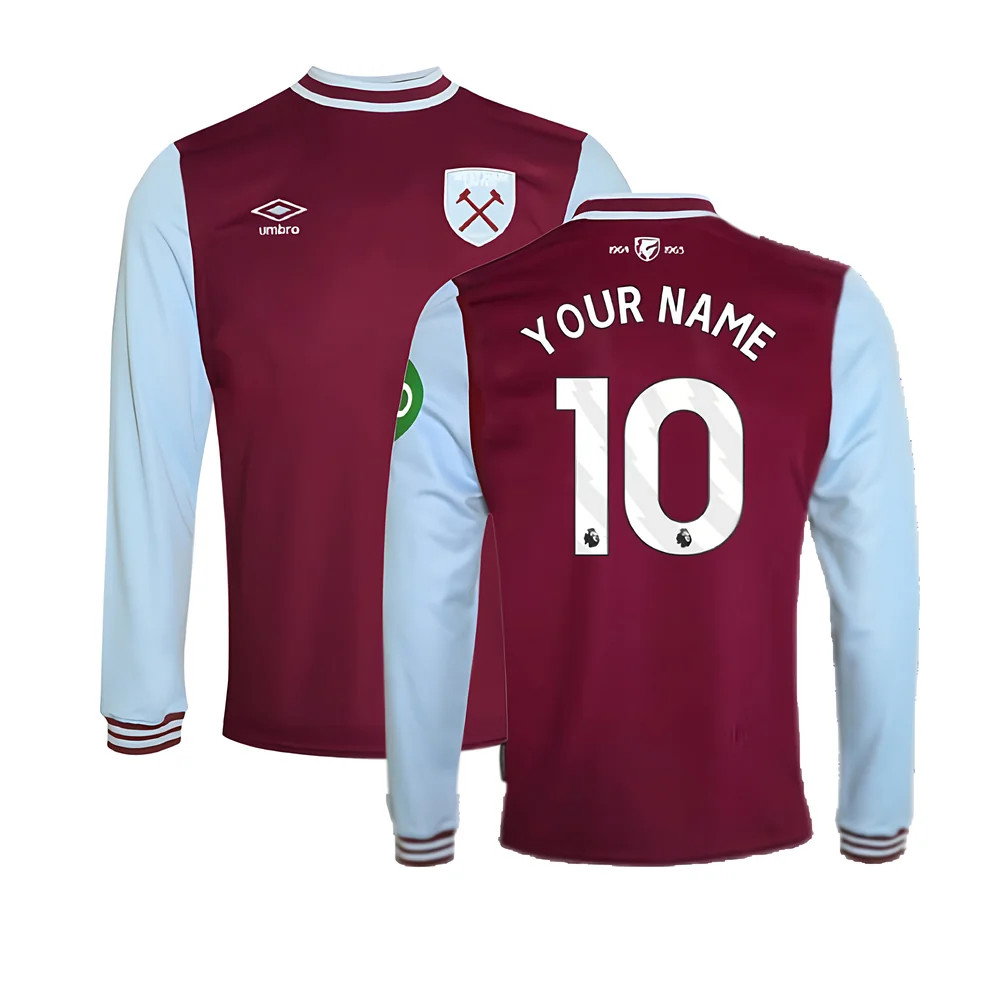 2024-2025 West Ham Long Sleeve Home Shirt