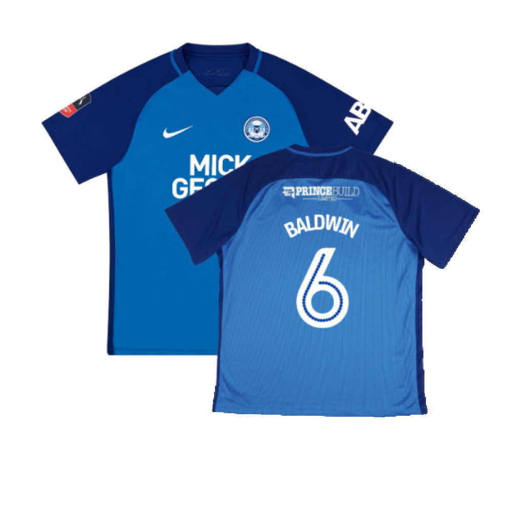 Peterborough United 2017-18 Home Shirt (Baldwin 6) Peterborough United 2017-18 Home Shirt (Baldwin 6)