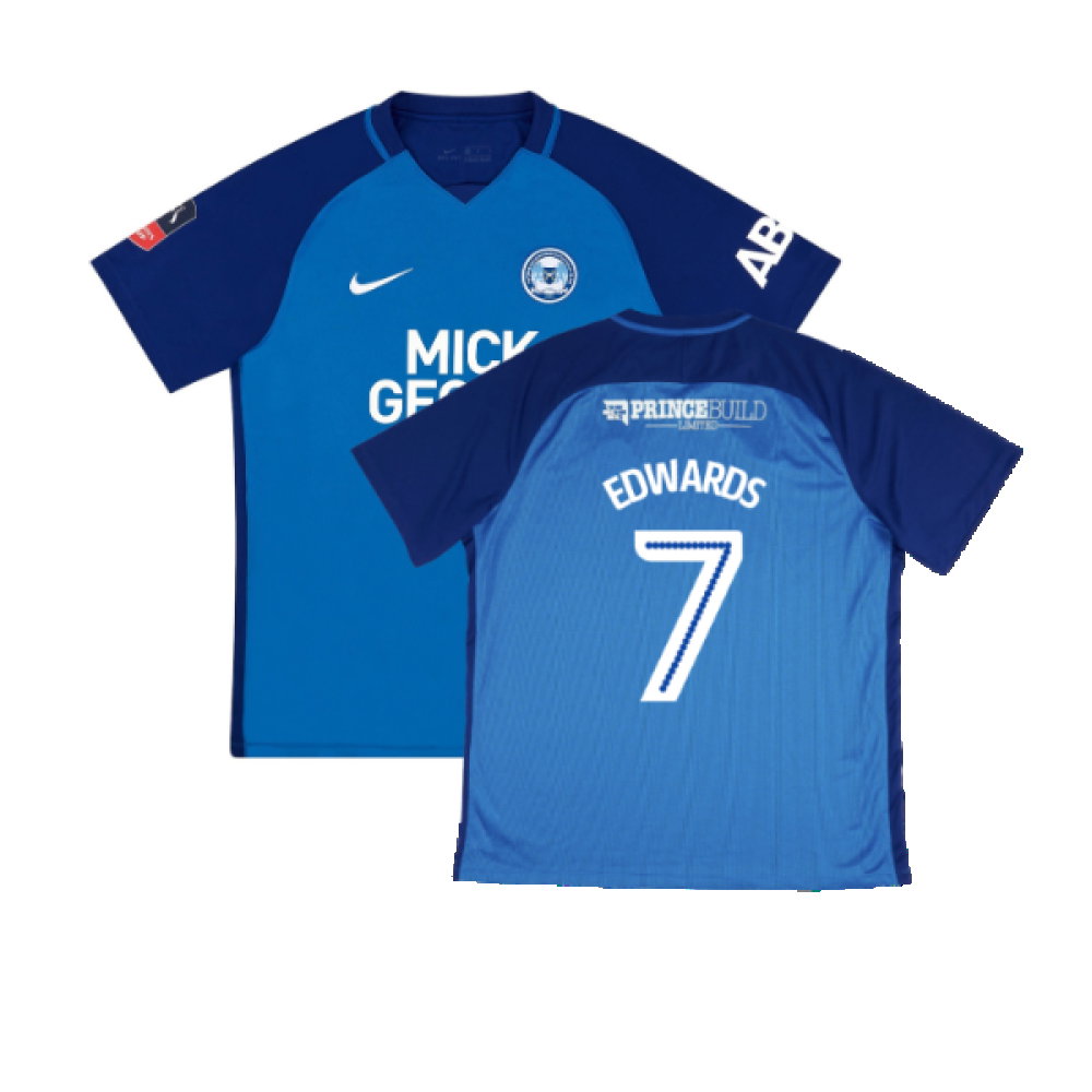 Peterborough United 2017-18 Home Shirt (Edwards 7) Peterborough United 2017-18 Home Shirt (Edwards 7)
