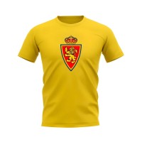 Real Zaragoza Badge T-Shirt (Yellow)