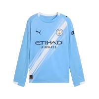 2025-2026 Man City Long Sleeve Home Shirt