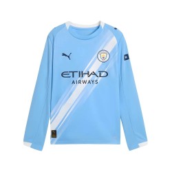 2025-2026 Man City Long Sleeve Home Shirt
