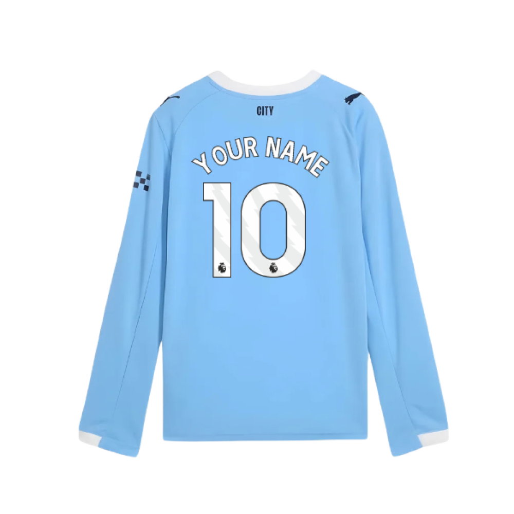 2025-2026 Man City Long Sleeve Home Shirt 2025-2026 Man City Long Sleeve Home Shirt