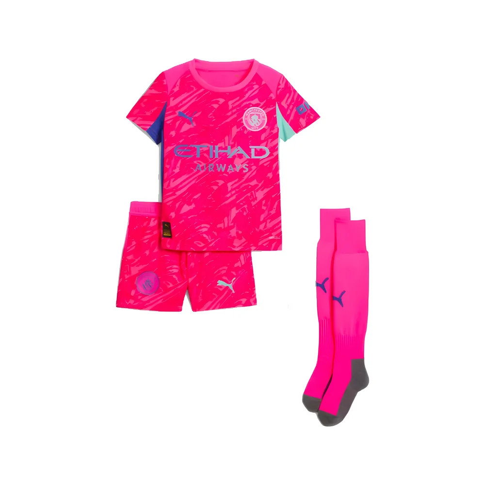 2025-2026 Man City Home Goalkeeper Mini Kit (Pink) 2025-2026 Man City Home Goalkeeper Mini Kit (Pink)