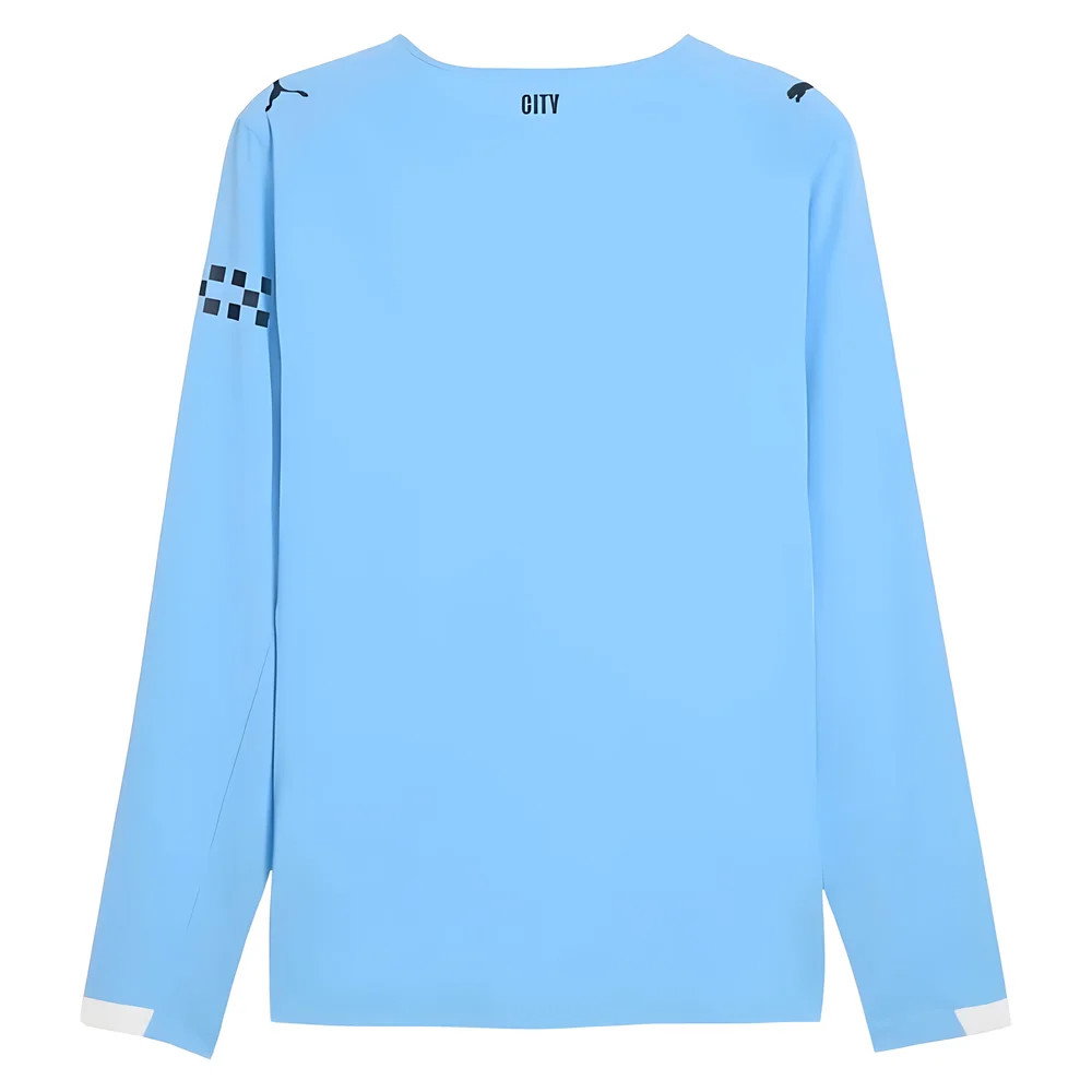 2025-2026 Man City Authentic Long Sleeve Home Shirt 2025-2026 Man City Authentic Long Sleeve Home Shirt