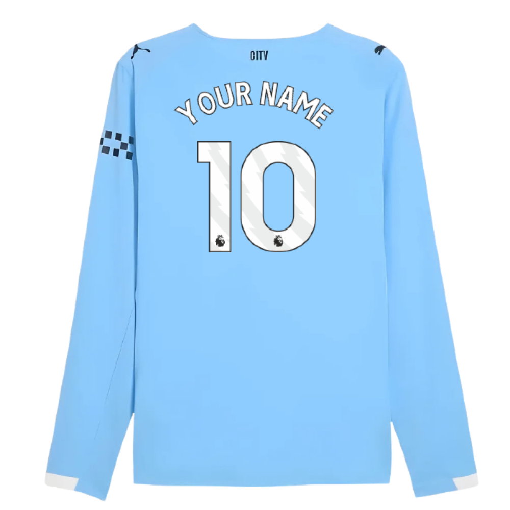 2025-2026 Man City Authentic Long Sleeve Home Shirt 2025-2026 Man City Authentic Long Sleeve Home Shirt