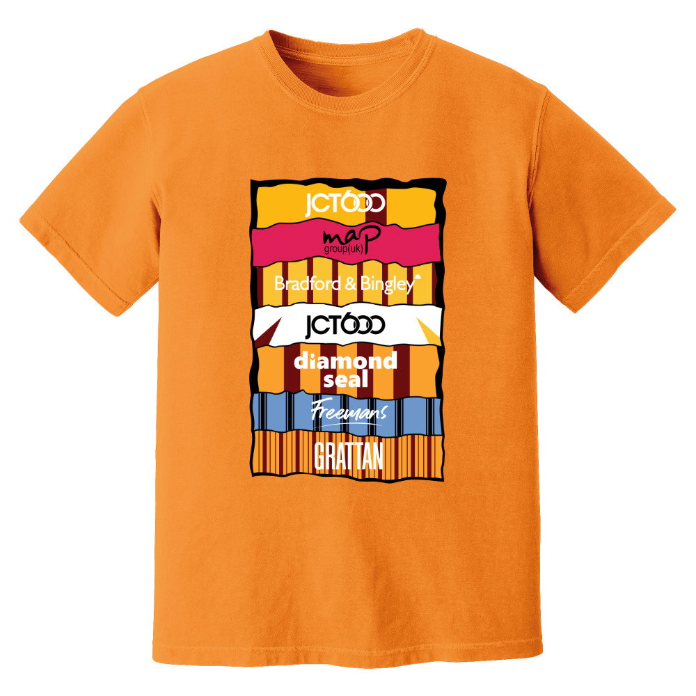 Bradford Sponsor History T-Shirt (Orange) Bradford Sponsor History T-Shirt (Orange)