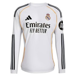 2025-2026 Real Madrid Long Sleeve Home Shirt
