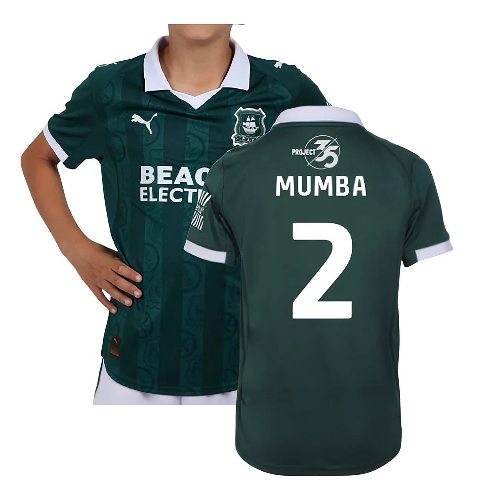 2025-2026 Plymouth Argyle Home Shirt (Mumba 2) 2025-2026 Plymouth Argyle Home Shirt (Mumba 2)