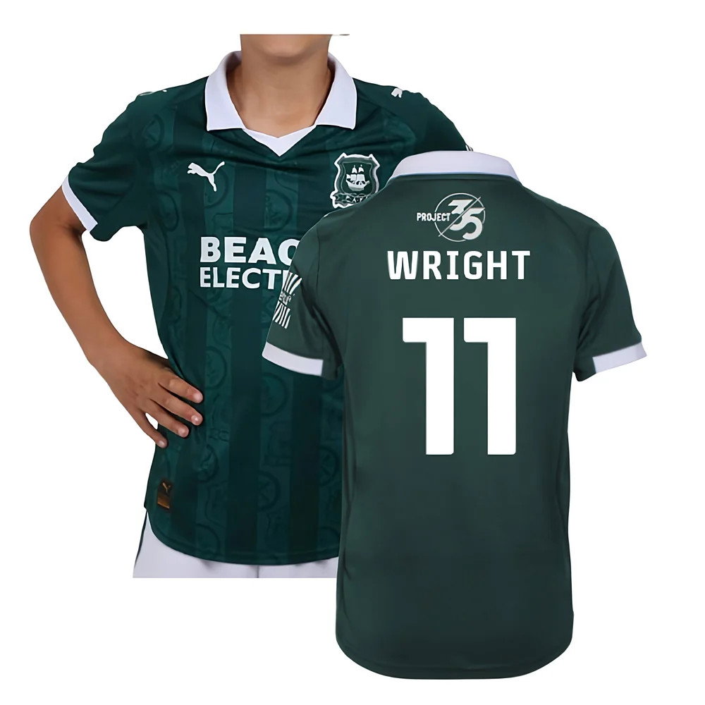 2025-2026 Plymouth Argyle Home Shirt (Wright 11) 2025-2026 Plymouth Argyle Home Shirt (Wright 11)