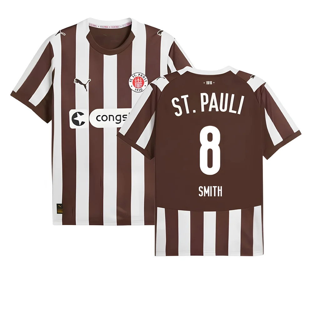 2025-2026 St Pauli Home Shirt (Smith 8) 2025-2026 St Pauli Home Shirt (Smith 8)