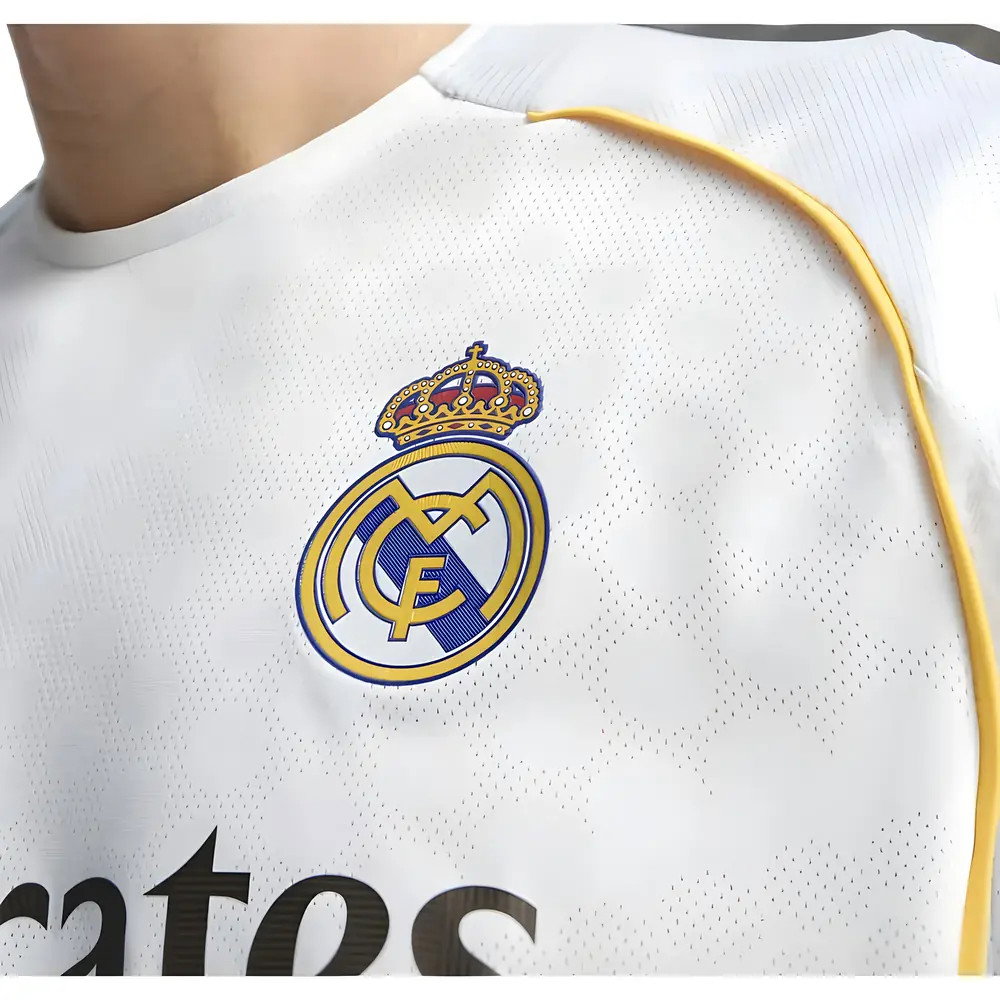 2025-2026 Real Madrid Authentic Long Sleeve Home Shirt