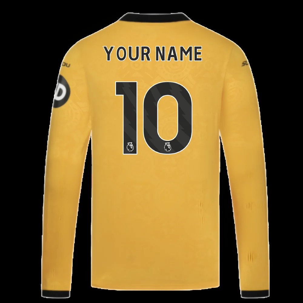 2025-2026 Wolves Long Sleeve Home Shirt 2025-2026 Wolves Long Sleeve Home Shirt