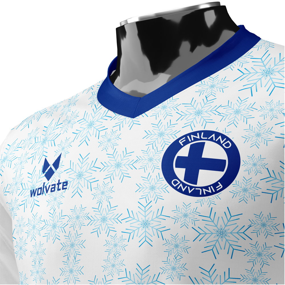 Finland Heritage Football Jersey (Wolvate) Adult Short Sleeve Finland Heritage Football Jersey (Wolvate) Adult Short Sleeve