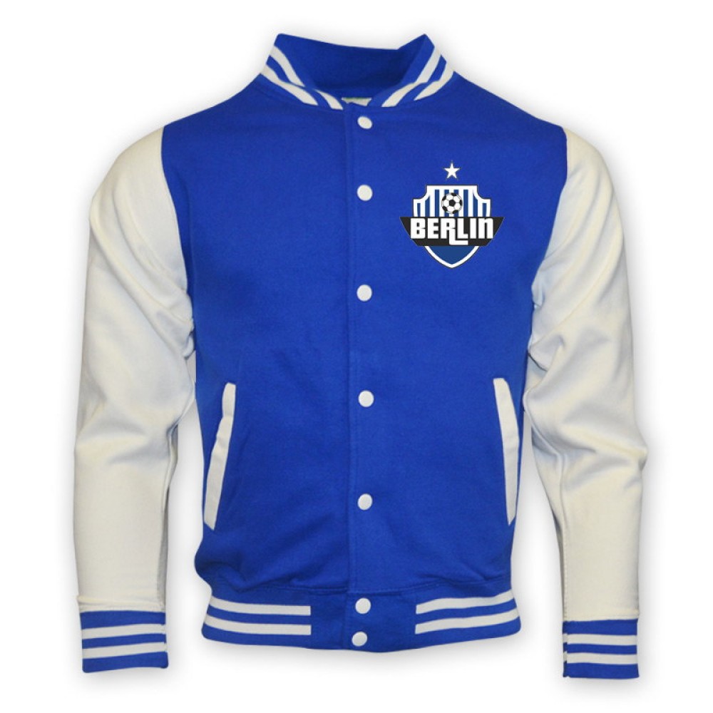 Hertha Berlin College Baseball Jacket (blue) Hertha Berlin College Baseball Jacket (blue)