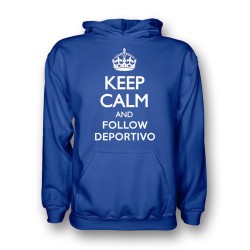 Keep Calm And Follow Deportivo Hoody (blue) Keep Calm And Follow Deportivo Hoody (blue)