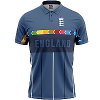 England Blue ODI World Cup 1996 Half Sleeves Cricket Fan Jersey - 100% Dryfit Polyester