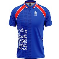England Blue ODI World Cup 1999 Half Sleeves Cricket Fan Jersey - 100% Dryfit Polyester