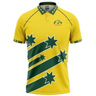 Australia Half Sleeves Cricket Fan Jersey - 100% Dryfit Polyester - With Name Personalization