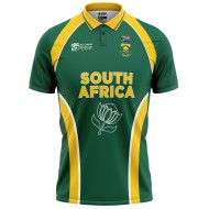 South Africa 2007 ICC World Cup Half Sleeves Cricket Fan Jersey - 100% Dryfit Polyester - With Name Personalization