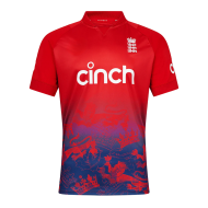 England Red IT20 Half Sleeves Cricket Fan Jersey - 100% Dryfit Polyester - With Name Personalization