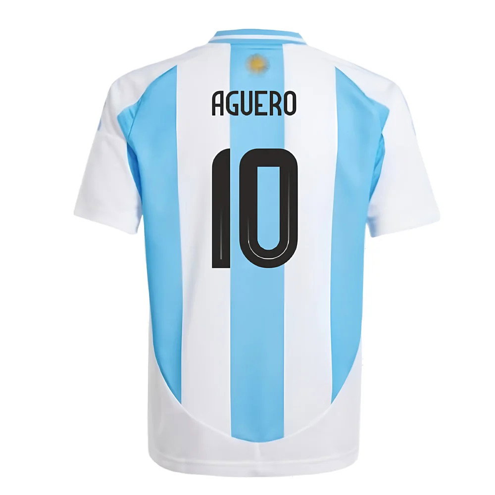 Argentina Home Football Fan Jersey 2024-2025 - Aguero 10