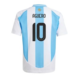 Argentina Home Football Fan Jersey 2024-2025 - Aguero 10