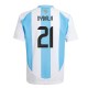 Argentina Home Football Fan Jersey 2024-2025 - Dybala 21