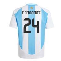 Argentina Home Football Fan Jersey 2024-2025 - E.Fernandez 24