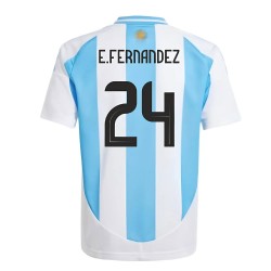 Argentina Home Football Fan Jersey 2024-2025 - E.Fernandez 24