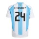 Argentina Home Football Fan Jersey 2024-2025 - E.Fernandez 24