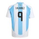 Argentina Home Football Fan Jersey 2024-2025 - J.Alvarez 9