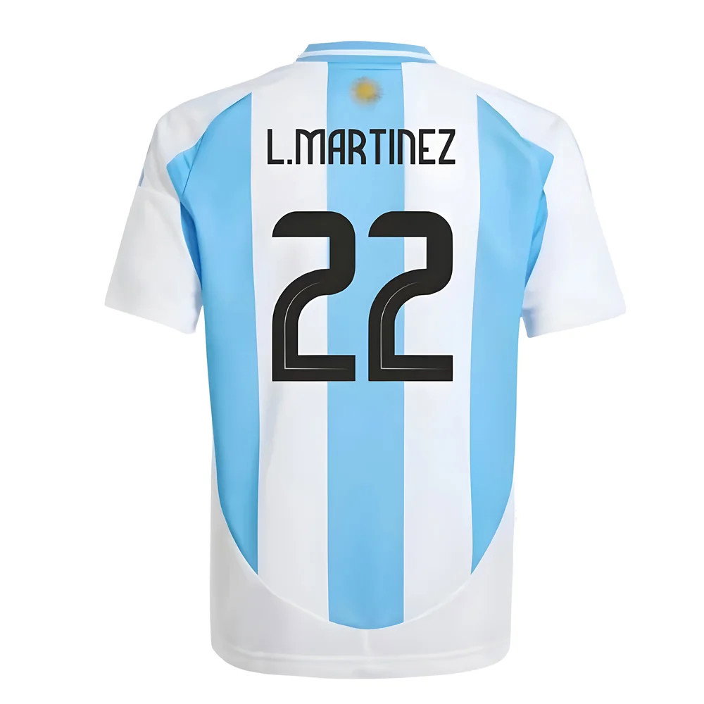 Argentina Home Football Fan Jersey 2024-2025 - L.Martinez 22