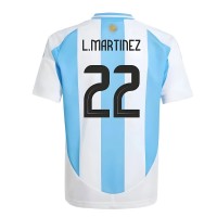 Argentina Home Football Fan Jersey 2024-2025 - L.Martinez 22