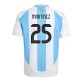 Argentina Home Football Fan Jersey 2024-2025 - Martinez 25