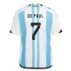 Argentina Home 2022 Football Jersey - De Paul 7
