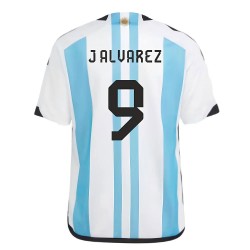 Argentina Home 2022 Football Jersey - J Alvarez 9