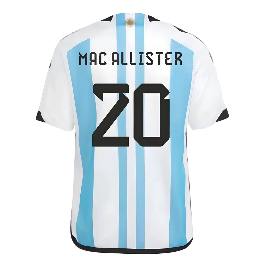 Argentina Home 2022 Football Jersey - Mac Allister 20