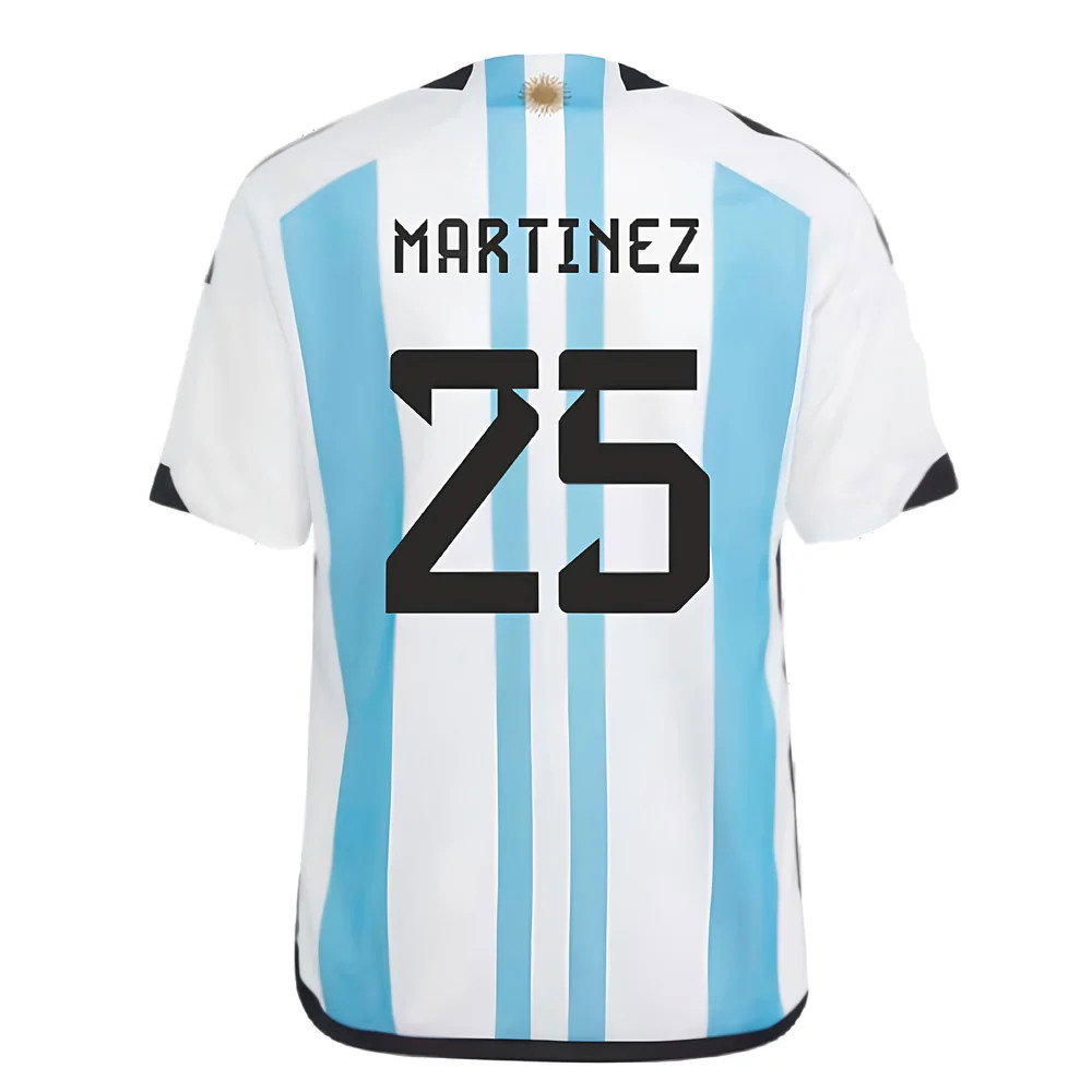 Argentina Home 2022 Football Jersey - Martinez 25