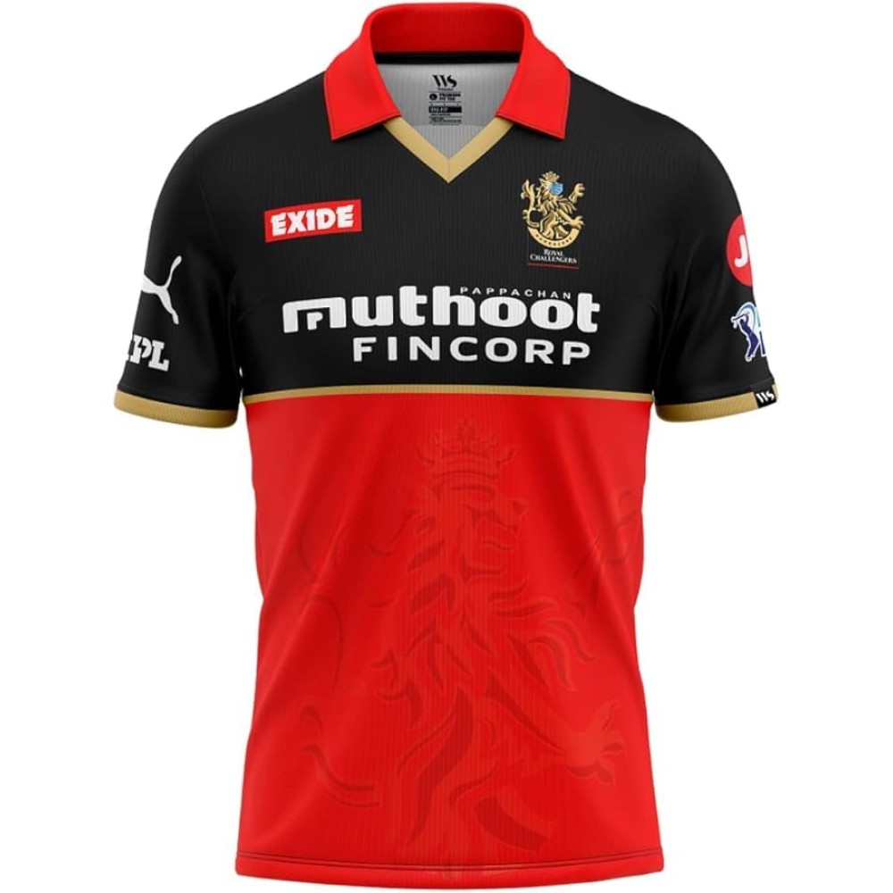 Royal Challengers Bangalore IPL Replica jersey 2021 (RCB IPL Jersey with Name Personalization)