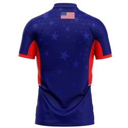 United States 2024 T20 World Cup Half Sleeves Cricket Fan Jersey - 100% Dryfit Polyester - With Name Personalization